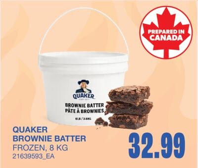 QUAKER BROWNIE BATTER, 8 KG