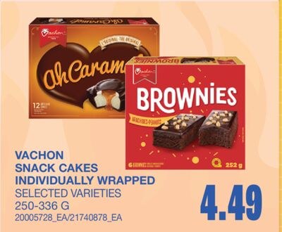 SNACK CAKES INDIVIDUALLY WRAPPED, 250-336 G