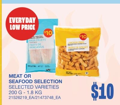 MEAT OR SEAFOOD SELECTION, 200 G - 1.8 KG