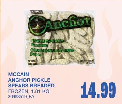 ANCHOR PICKLE SPEARS BREADED, 1.81 KG