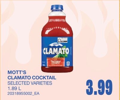 CLAMATO COCKTAIL, 1.89 L