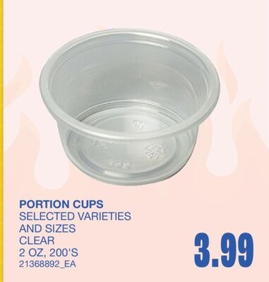 PORTION CUPS, 2 OZ, 200'S