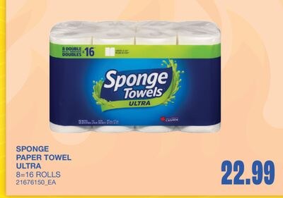 PAPER TOWEL ULTRA, 8-16 ROLLS