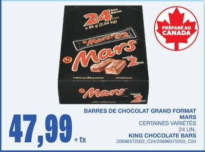KING CHOCOLATE BARS, 24 UN.