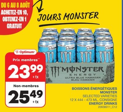ENERGY DRINKS, 12 X 444 - 473 ML