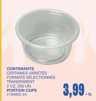 PORTION CUPS, 2 OZ, 200 UN.