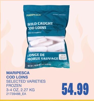 COD LOINS, 3-4 OZ, 2.27 KG