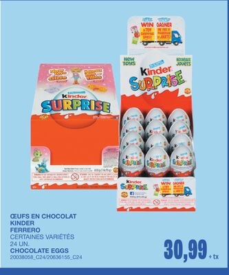 ŒUFS EN CHOCOLAT KINDER FERRERO