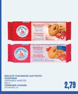 BISCUITS CHAUSSONS AUX FRUITS, 300 g