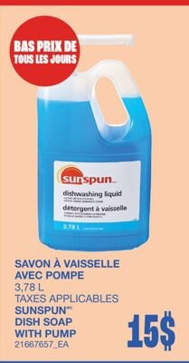 DISH SOAP WITH PUMP, 3,78 L