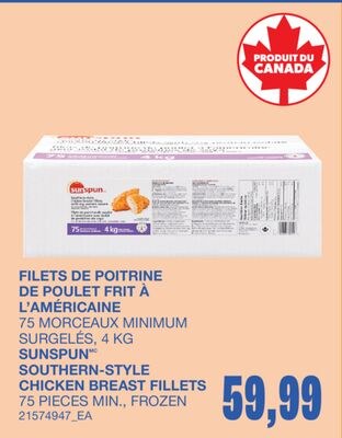 SOUTHERN-STYLE CHICKEN BREAST FILLETS, 4 KG
