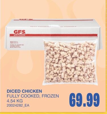 DICED CHICKEN, 4.54 KG