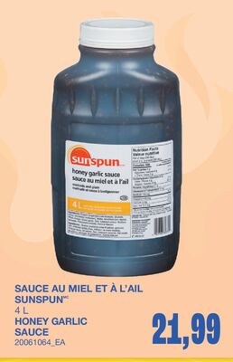 HONEY GARLIC SAUCE, 4 L