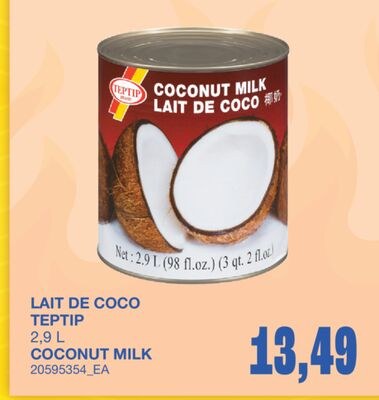 COCONUT MILK, 2.9 L