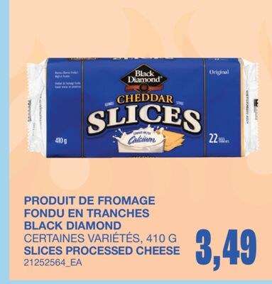 SLICES PROCESSED CHEESE, 410 G
