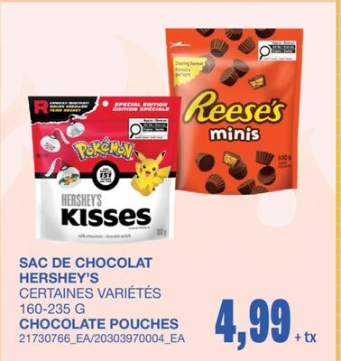 CHOCOLATE POUCHES, 160-235 G