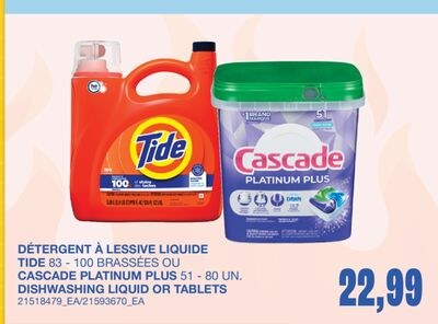 TIDE, 83-100 BRASSÉES OR CASCADE PLATINUM PLUS …