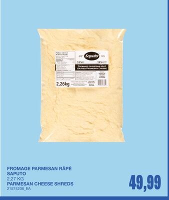PARMESAN CHEESE SHREDS, 2,26 KG