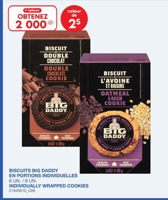 INDIVIDUALLY WRAPPED COOKIES, 6 UN. / 8 UN.