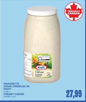 KRAFT CREAMY CAESAR, 3.78 L
