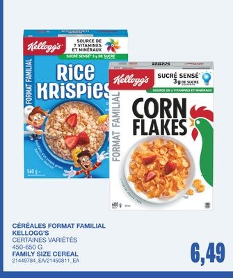 CÉRÉALES FORMAT FAMILIAL KELLOGG'S