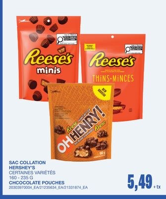 SAC COLLATION HERSHEY'S