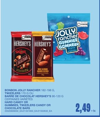 BONBON JOLLY RANCHER 182-198 G, TWIZZLERS CANDY…