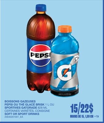 SOFT, 1 L OR SPORT DRINKS, 828 ML