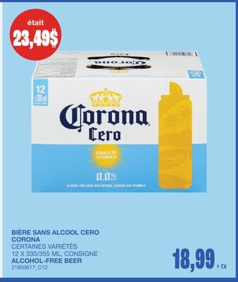 ALCOHOL-FREE BEER, 12 X 330/355 ML