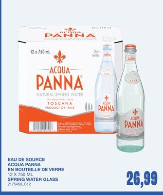 SPRING WATER GLASS, 12 X 750 ML