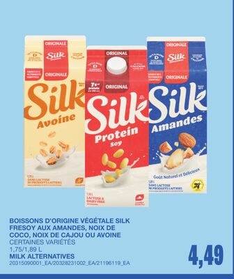 MILK ALTERNATIVES, 1,75/1,89 L
