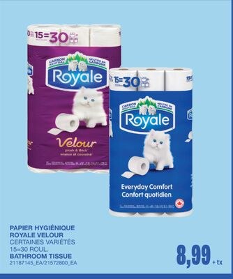 BATHROOM TISSUE, 15=30 ROUL