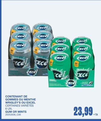 GUM OR MINTS, 6 UN.