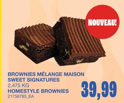 HOMESTYLE BROWNIES, 2,475 KG
