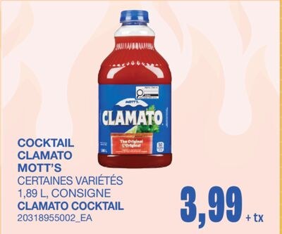 CLAMATO COCKTAIL, 1,89 L