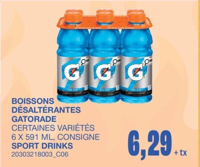 SPORT DRINKS, 6 X 591 ML