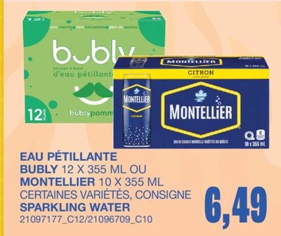 SPARKLING WATER, 12 X 355 ML or 10 X 355 ML
