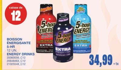 ENERGY DRINKS, 12 UN.
