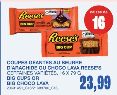 COPUES GÉANTES AU BEURRE D'ARACHIDE OU CHOCO LA…