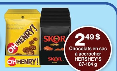 CHOCOLATS EN SAC À ACCROCHER, 87-104 G