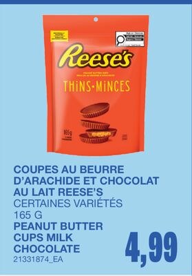 COUPES AU BEURRE D'ARACHIDE ET CHOCOLAT AU LAIT…