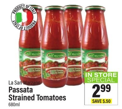 La San Marzano Passata Strained Tomatoes