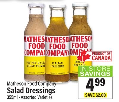 Matheson Food Company Salad Dressings