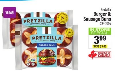 Pretzilla Burger & Sausage Buns