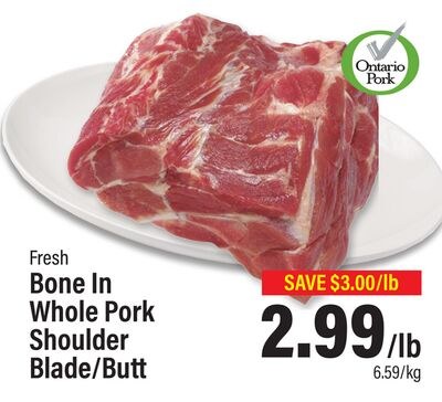 Bone In Whole Pork Shoulder Blade/Butt