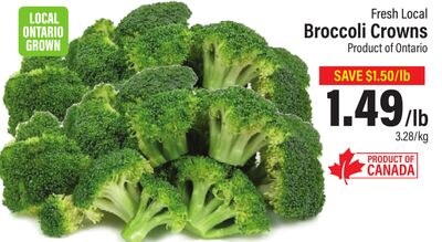 Fresh Local Broccoli Crowns