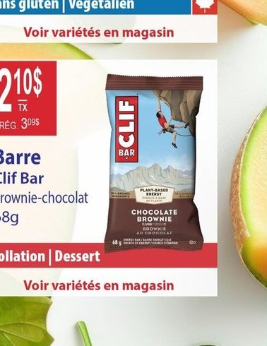 Barre Clif Bar Brownie-chocolat
