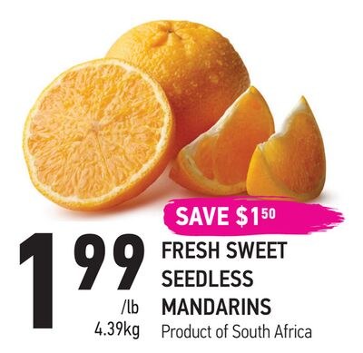 FRESH SWEET SEEDLESS MANDARINS