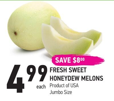 FRESH SWEET HONEYDEW MELONS