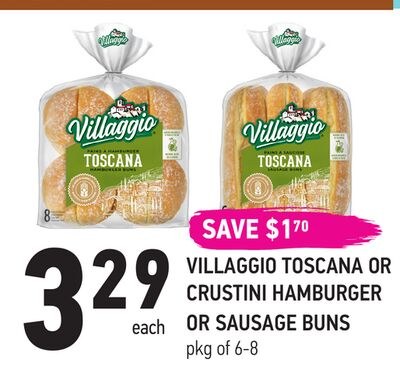 VILLAGGIO TOSCANA OR CRUSTINI HAMBURGER OR SAUS…